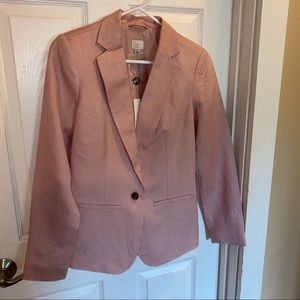 Blush Linen Blazer